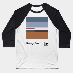 A Broken Frame / Minimal Style Graphic Artwork Baseball T-Shirt